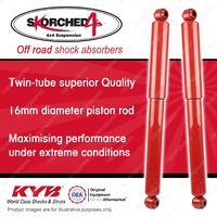 2x Rear KYB SKORCHED 4'S Shock Absorbers for Toyota Landcruiser 76 78 79 Series