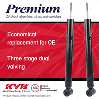 2x Rear KYB Premium Shock Absorbers for Volkswagen Golf MkII MkIII I4 FWD Hatch