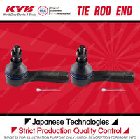 2x KYB Front Tie Rod Ends for Nissan Pulsar N15 1.6L Hatchback Sedan 1995-2000