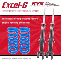 Front KYB EXCEL-G Shock Absorbers + Raised Coil Springs for FORD Falcon AU