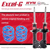 Front KYB EXCEL-G Shock Absorbers + Super Low Coil Springs for NISSAN Pulsar N14