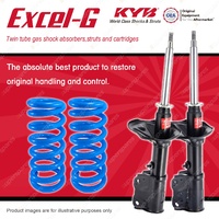 Front KYB EXCEL-G Shock Absorbers + STD Coil Springs for MITSUBISHI Lancer CE