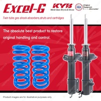 Front KYB EXCEL-G Shock Absorbers Raised Coil Springs for DAIHATSU Applause A101