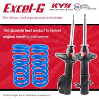 Front KYB EXCEL-G Shock Absorbers + STD Coil Springs for MAZDA 323 BA