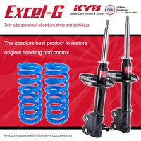 Front KYB EXCEL-G Shock Absorbers + STD Coil Springs for TOYOTA Corolla AE112R