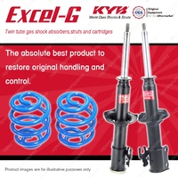 Front KYB EXCEL-G Shocks Super Low Coil Springs for FORD Festiva WB WD WF