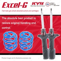 Front KYB EXCEL-G Shocks Sport Low Coil Springs for MITSUBISHI Cordia AA AB AC
