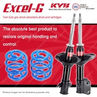 Front KYB EXCEL-G Shock Absorbers + Sport Low Coil Springs for SUBARU Liberty BE