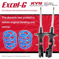 Front KYB EXCEL-G Shock Absorbers Raised Coil for HOLDEN Commodore VY