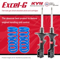 Front KYB EXCEL-G Shock Absorbers + Raised Coil Springs for HOLDEN Commodore VY