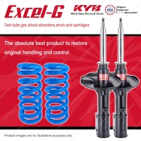 Front KYB EXCEL-G Shock Absorbers Raised Coil Springs for MITSUBISHI Magna TR TS