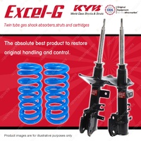 Front KYB EXCEL-G Shock Absorbers Raised Coil for NISSAN Pathfinder R50 FWD