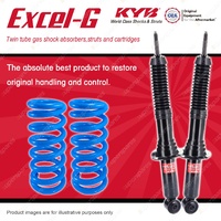 Front KYB EXCEL-G Shocks Raised Coil Springs for TOYOTA Landcruiser Prado 95