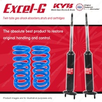 Front KYB EXCEL-G Shocks Raised Coil Springs for FORD Falcon XR XT XW XY