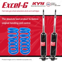 Front KYB EXCEL-G Shock Absorbers Raised Coil Springs for HOLDEN Holden HQ HJ HX