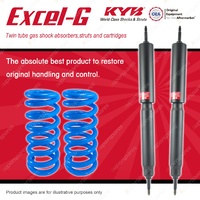 Front KYB EXCEL-G Shocks Raised Coil Springs for Landcruiser HZJ HDJ FZJ 80