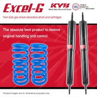 Front KYB EXCEL-G Shocks Raised Coil Springs for LAND ROVER Defender 110 FWD