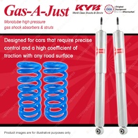 Front KYB GAS-A-JUST Shocks Raised Coil Springs for JAGUAR XJ6 Series I II III