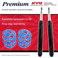 Front KYB PREMIUM Shock Absorbers + Sport Low Coil Springs for AUDI A6 C4