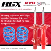 Front KYB AGX PERFORMANCE Shocks Sport Low Coil Springs for NISSAN 200SX S14