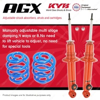 Front KYB AGX PERFORMANCE Shocks Sport Low Coil Springs for MAZDA MX-5 NA