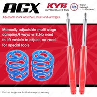 Front KYB AGX PERFORMANCE Shocks Sport Low Coil Springs for TOYOTA Celica ST204R