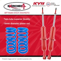 Front KYB SKORCHED Shocks HD Raised Coil Springs for TOYOTA Hilux GGN25R KUN26R