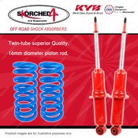 Front KYB SKORCHED Shocks HD Raised Coil Springs for TOYOTA Landcruiser Prado 90