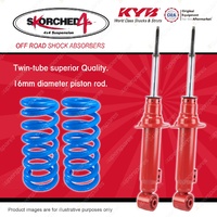 Front KYB SKORCHED 4'S Shocks Raised Coil Springs for MITSUBISHI Triton ML MN MQ