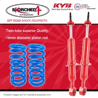 Front KYB SKORCHED Shocks Raised Coil Springs for TOYOTA Landcruiser UZJ URJ 200