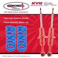 Front KYB SKORCHED Shocks Raised Coil Springs for FORD Ranger PX 09/2011-On