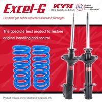 Rear KYB EXCEL-G Shock Absorbers Raised Coil Springs for DAIHATSU Applause A101