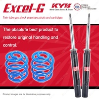 Rear KYB EXCEL-G Shock Absorbers Super Low Coil Springs for HOLDEN Barina MF MH