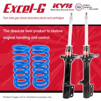 Rear KYB EXCEL-G Shock Absorbers Raised Coil Springs for SUBARU Liberty BC6 BF6