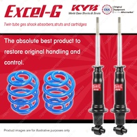 Rear KYB EXCEL-G Shock Absorbers Super Low Coil Springs for HOLDEN Commodore VE