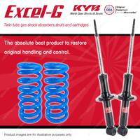 Rear KYB EXCEL-G Shock Absorbers + STD Coil Springs for MITSUBISHI Galant HG HH