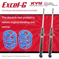 Rear KYB EXCEL-G Shock Absorbers + Sport Low Coil Springs for HYUNDAI Lantra J1
