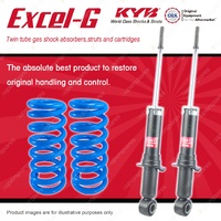 Rear KYB EXCEL-G Shock Absorbers Raised Coil Springs for TOYOTA Corolla ZZE122R