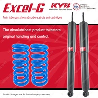 Rear KYB EXCEL-G Shocks HD Raised Coil Springs for Landcruiser HZJ HDJ FZJ 80