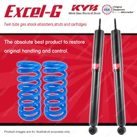 Rear KYB EXCEL-G Shock Absorbers HD Raised Coil Springs for MITSUBISHI Pajero NT