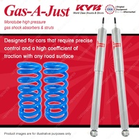 Rear KYB GAS-A-JUST Shock Absorbers + Raised Coil Springs for NISSAN 180B 610