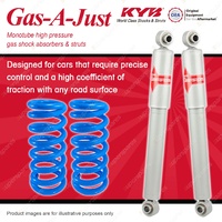 Rear KYB GAS-A-JUST Shocks Raised Coil Springs for MERCEDES BENZ Vito 109 639