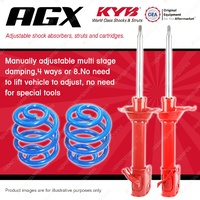 Rear KYB AGX Strut Shocks Sport Low Coil Springs for SUBARU Impreza GD9