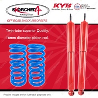 Rear KYB SKORCHED 4'S Shock Absorbers Coil Springs for TOYOTA Landcruiser 80 105