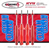 4x KYB SKORCHED 4'S Shock Absorbers STD Coil Springs for MITSUBISHI Pajero NP NS