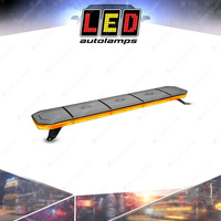 LED Autolamps Amber Emergency Light Bar Clear Lens 160 LED Flashing Warning Lamp