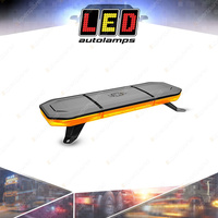 LED Autolamps Amber Emergency Light Bar Clear Lens 96 LED Flashing Warning Lamp