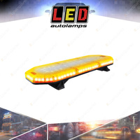 LED Autolamps Amber Emergency Light Bar Clear Lens 72 LED Flashing Warning Lamp