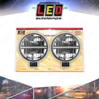 LED Autolamps Driving Light Cool White Lamp 226mm Round Spotlights Twin Blister