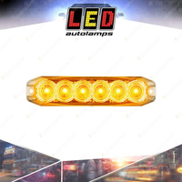 LED Autolamps Amber Emergency Warning Light 6 LED 14 Flash Patterns Lamp Bulk